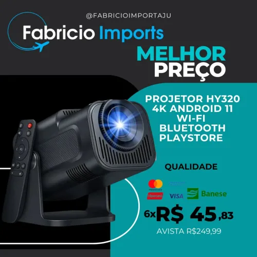 PROJETOR HU320 ANDROID 11 WI-FI BLUETOOTH