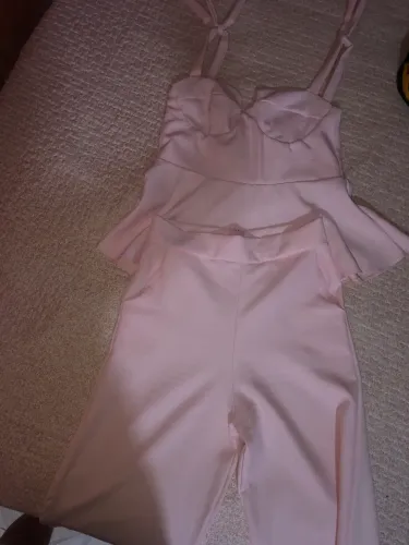 Conjunto calça e blusa rosa