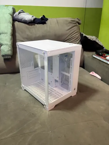 Gabinete Gamer Rise Mode Galaxy Glass M Mini Branco - Vidro Temperado
