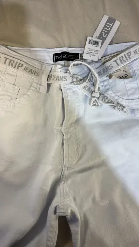 Calça trip jeans branca NOVA 40 veste 38