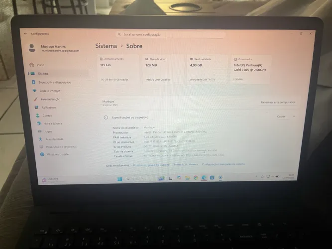 Notebook dell inspirion 3501