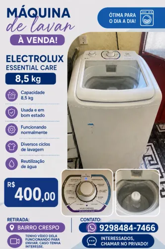 Máquina de Lavar 8.5 kg