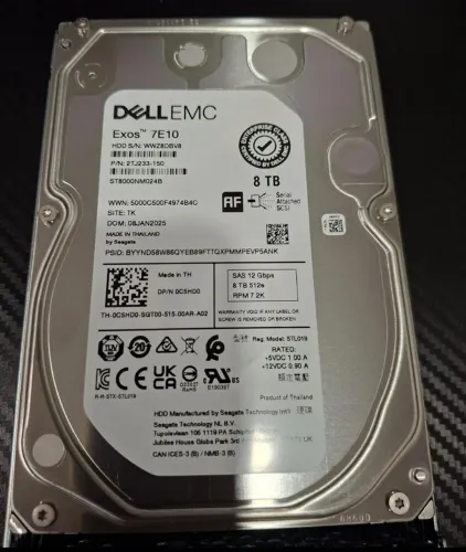 Vendo HD de 8TB para servidor Dell