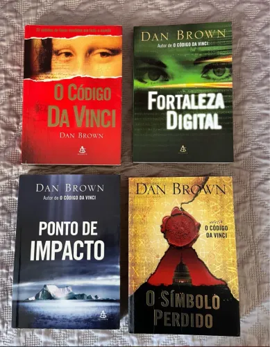 Coleção de 4 livros Dan Brown