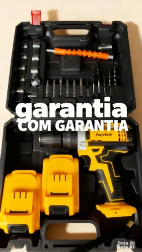 Parafusadeira e furadeira na caixa com garantia