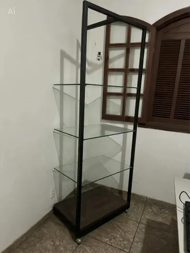 Estante de vidro