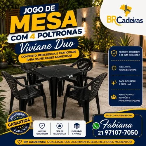 Mesa com poltronas Viviane