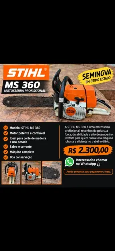 Motoserra em ótimo estado