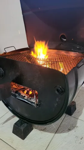 Churrasqueira a bafo de tambor
