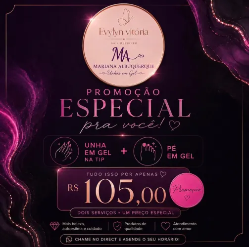 Unhas Pé e mão em gel - Super Promoção!