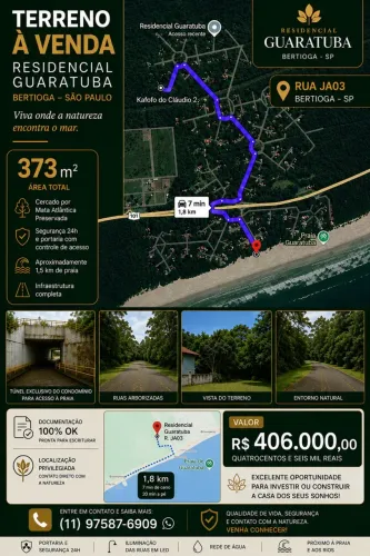Lote/Terreno para venda tem 373 metros quadrados em Guaratuba - Bertioga - São Paulo