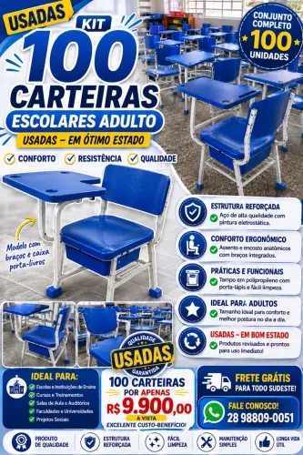 Cadeiras para escola usada