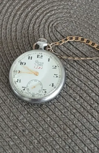 Antiguidade raridade relógio de bolso à corda década de 1940, coleção