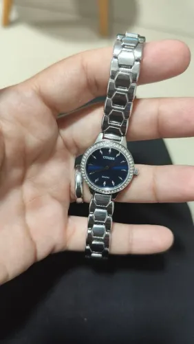 Relógio Citizen Feminino Original Azul Aço Inox Quartz