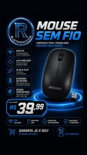 Mouse sem fio novo