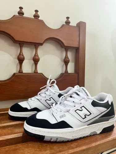 New Balance 550 White Black Rain Cloud