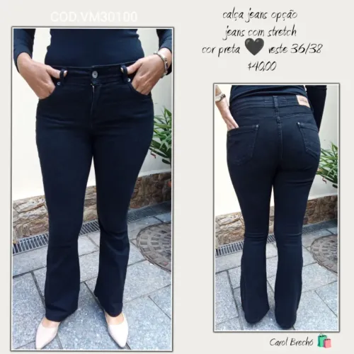 Calça modelo flare opção 