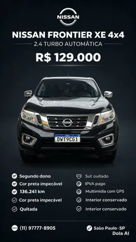Nissan Frontier XE CD 4X4 2.3 Bi-TB Diesel Aut. 2019