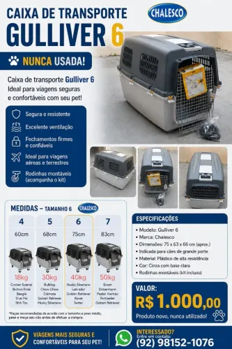 Caixa de transporte para PET