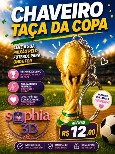 Chaveiro da taça da copa do mundo 
