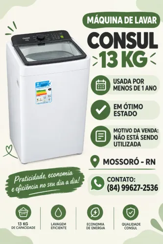 Máquina de lavar Consul 13kg