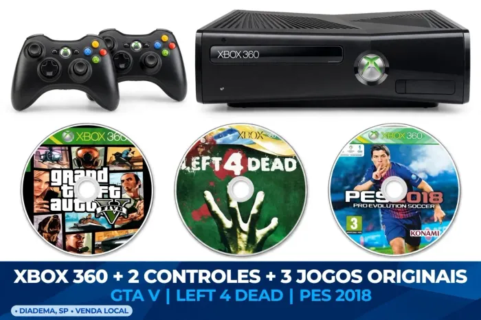 Xbox 360 slim, também aceito trocas no videogame