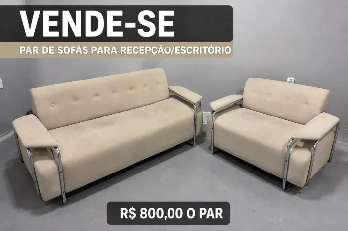 Par de Sofás Modernos para Recepção - Excelente Custo-Benefício