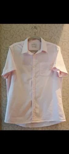 Camisa masculina rosa F&F oxford manga curta