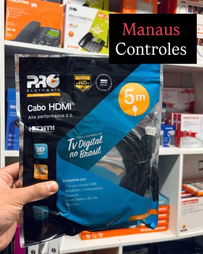 Cabo Hdmi de 5 Metros Ultra HD 4K Ideal para PC / Projetor