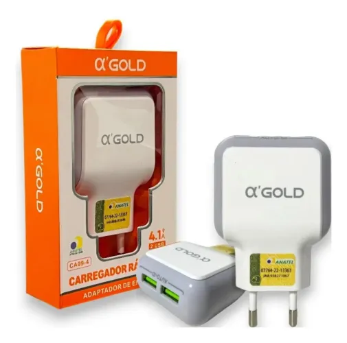 Carregador Adaptador De Energia 4.1a A'gold 2 Usb Para Tel