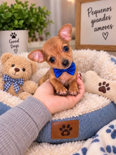 Pinscher fêmea e macho