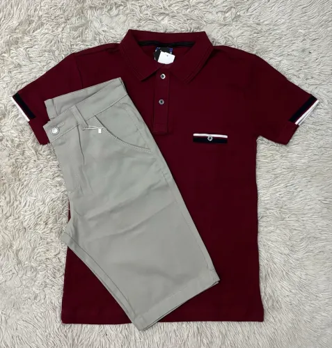 Kit Camisa Polo e Bermuda Sarja
