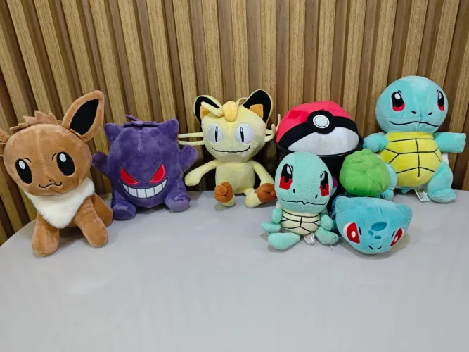 Kit Pelúcias Pokémon - 6 unidades