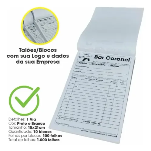 BLOCO DE NOTAS PERSONALIZADOS