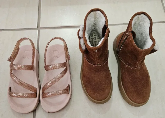Bota infantil + sandália