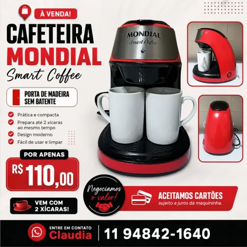 CAFETEIRA MONDIAL SMART COFFEE À VENDA!