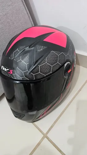 Capacete fw3 gt2 preto/rosa fosco T/58
