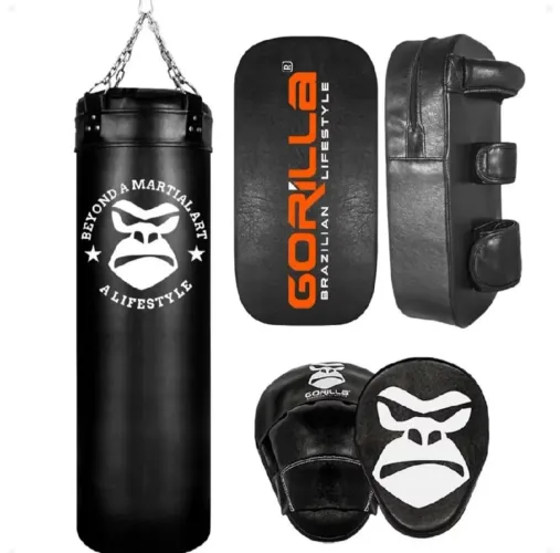 Kit completo gorilla. Saco de pancada 1,20 e aparadores soco e chute. Entrega grátis 