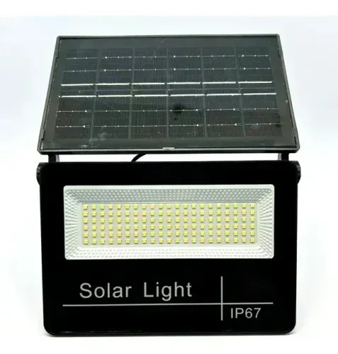 Refletor Luminária Solar Led 200w Ip67 Com Sensor Movimento