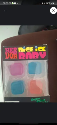 Kit nee doh Nice ice baby com 4 squishys de apertar anti stress, coloridos!