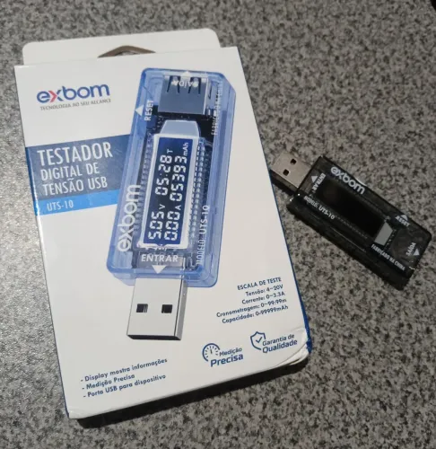 Testador Digital de Tensão USB