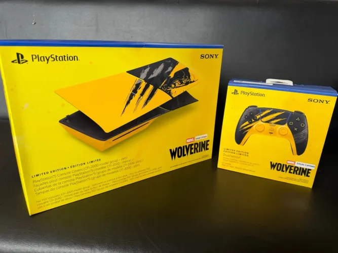 Controle / Faceplate PS5 Slim Wolverine Ed. Limitada Amarelo