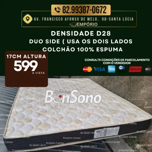 colchão Casal D28 Bonsono 100% espuma