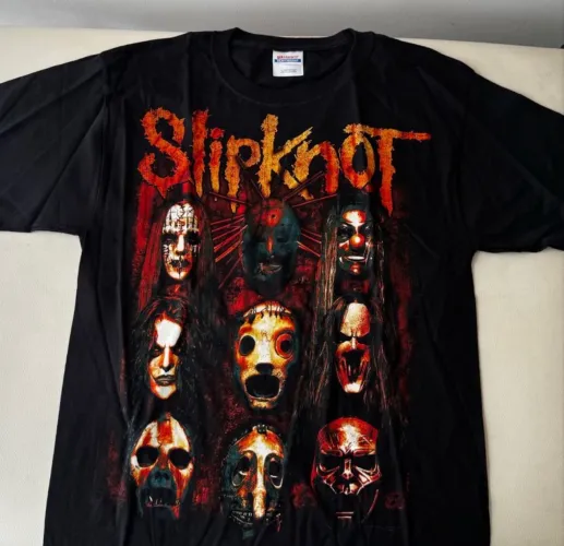 camiseta Slipknot vintage rara slipknot hanes heavyweight
