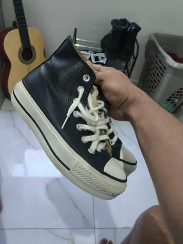 tênis converse original chuck taylor plataforma all star preto cano alto tamanho:33