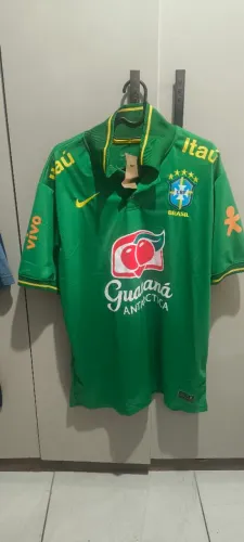 Camisa seleção brasileira verde gola polo