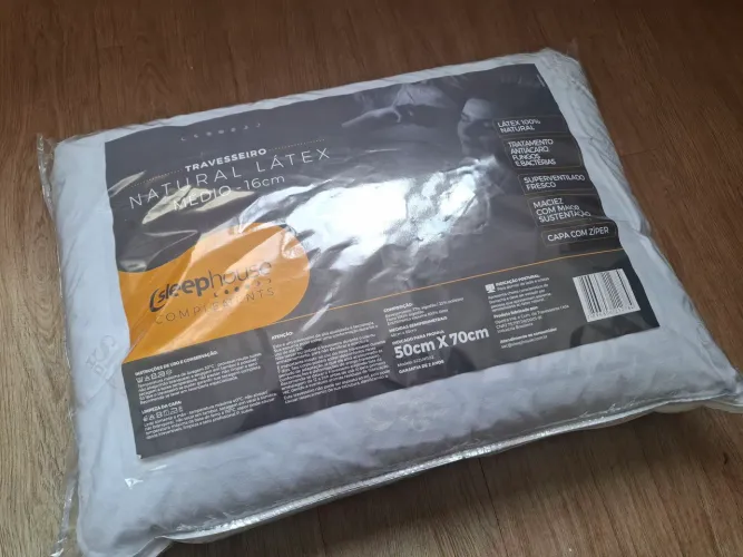 Travesseiro 100% Látex Natural Premium | Antialérgico | 16cm