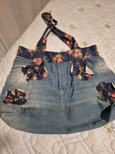 Bolsa jeans usada