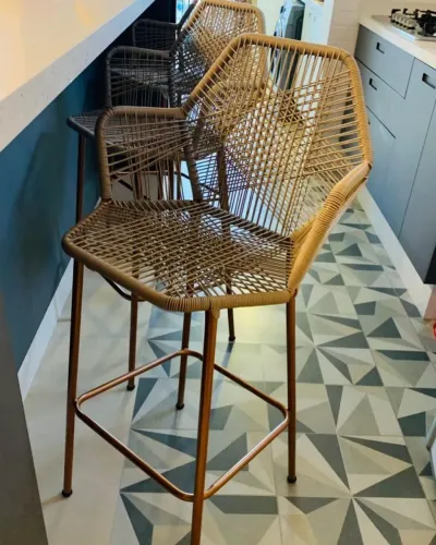 BANQUETA PRISMA DE CORDA NÁUTICA - BANCADA, BALCÃO, ILHA GOURMET (CADA)