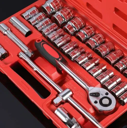 Kit de Ferramentas 46 Peças com Catraca Novo Lacrado